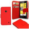 Nokia Lumia 520/525 - Δερμάτινη Θήκη Πορτοφόλι Κόκκινο (OEM)