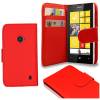 Nokia Lumia 520/525 - Leather Wallet Case Red (ΟΕΜ)