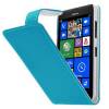 Nokia Lumia 730/735 Δερμάτινη Θήκη flip Γαλάζιο (OEM)