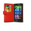 Nokia XL Dual Sim - Δερμάτινη Θήκη  Πορτοφόλι  Κόκκινο (ΟΕΜ)