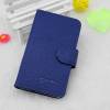 Leather Wallet/Case for Alcatel One Touch Idol (OT-6030D) Blue (OEM)