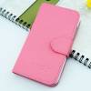 Leather Wallet/Case for Alcatel One Touch Idol (OT-6030D) Pink (OEM)