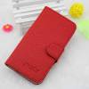 Leather Wallet/Case for Alcatel One Touch Idol (OT-6030D) Red (OEM)