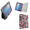 Leather Stand Case for Samsung Galaxy Tab 3 10.1 P5200/P5210  Grey with Pink Flower (OEM)