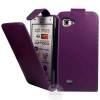 LG Optimus 4X HD P880 Leather Flip Case - Purple 