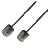 Techly ICOC U6-SLIM-005BKT Καλώδιο δικτύου UTP Cat.6 Ultra Slim 0.5m