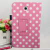 Leather Stand Case for Samsung Galaxy Tab 3 (7) P3200 P3210 T210 T211 Pink with White Dots (OEM)
