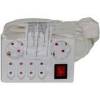 Surge Kinzo 1.5 m with 3 Ports Input Schuko , 4 Bipolar , switch On / Off and Thickness Cable 3 x 1.5 mm (230V-16A 3500W) 99825