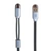 Remax Διπλό Καλώδιο Δεδομένων/Φόρτισης USB 2 αρσ. σε Lightning αρσ./micro USB B αρσ. για iPhone/Android Κινητά 1m Μαύρο BINARY-K Remax Διπλό Καλώδιο Δεδομένων/Φόρτισης USB 2 αρσ. σε Lightning αρσ./micro USB B αρσ. για iPhone/Android Κινητά 1m Μαύρο BINARY-K