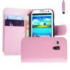 GALAXY S III MINI i8190 FLIP WALLET LEATHER CASE PINK