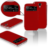Samsung Galaxy S4 i9505 S-View Flip Case Battery Back Cover  - Red  SGS4SVBCBR OEM