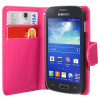 Samsung Galaxy Ace 3 S7272 Leather Flip Wallet Case Magenta SGA3S7272LFWCM OEM