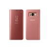Mirror Clear View Cover Flip for Samsung Galaxy S8  Pink/Salmon  (OEM)
