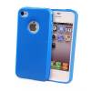 Clear Soft Flexible iPhone 4/4S TPU Silicone Case Mobile Cover - Blue I4SCG OEM