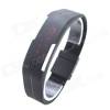 Fashionable Silicone Band Digital Quartz LED Display Wrist Watch - Black