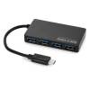 USB 3.1 Type-C Wired 4-Port USB 3 Hub for Apple MacBook Air 12" - Black (OEM)