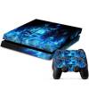 PS4 Blue Skull FULL BODY Accessory Wrap Sticker Skin Cover Decal for PS4 Playstation 4 (OEM)