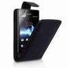 Sony Xperia Miro ST23i Δερμάτινη Θήκη flip Μαύρο Sony Xperia Miro ST23i Δερμάτινη Θήκη flip Μαύρο
