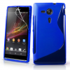 Sony Xperia SP Θήκη Σιλικόνης TPU S-Line - Μπλε Sony Xperia SP Θήκη Σιλικόνης TPU S-Line - Μπλε