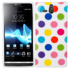 Sony Xperia U ST25i Gel TPU Case White - With Colorful Spots SXUST25IGTPUCWCS OEM