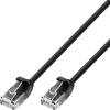 TECHLY ICOC U6-SLIM-010BK2 Καλώδιο Patch δικτύου Cat.6 UTP Slim 1m Μαύρο