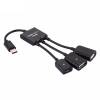 1-to-3 Micro USB to USB Type C Hub Splitter OTG (OEM)