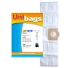 Unibags 620  Σακούλες με φίλτρο για ηλεκτρικές σκούπες Universal Γιά BOSCH, MOULINEX, ROWENTA, SIEMENS