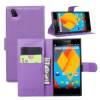 ZTE Blade Vec 4G - Leather Wallet Stand Case Purple (OEM)