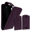 Sony Xperia E dual - Leather Flip Case Purple (OEM)