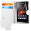 Sony Xperia E dual - Δερμάτινη θήκη Πορτοφόλι Λευκό (OEM) Sony Xperia E dual - Δερμάτινη θήκη Πορτοφόλι Λευκό (OEM)