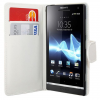 Sony Xperia S Lt26i Leather Wallet Case White