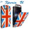 Sony Xperia U ST25i Leather Flip Case UK Flag