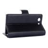 Sony Xperia Z3 Compact - Leather Stand Wallet Case Black (OEM)