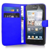Huawei Ascend Y330 - Leather Wallet Case Blue (OEM)