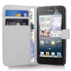 Huawei Ascend Y330 - Leather Wallet Case White (OEM)