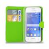 Samsung Galaxy Young 2 (G130) - Leather Wallet Case Green (OEM)