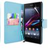 Sony Xperia Z1 Leather Flip Wallet Case Baby Blue (OEM) Sony Xperia Z1 Leather Flip Wallet Case Baby Blue (OEM)