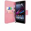 Sony Xperia Z1 Leather Flip Wallet Case Baby Pink (OEM)