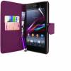 Sony Xperia Z1 Leather Flip Wallet  Case Purple (OEM)