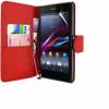 Sony Xperia Z1 Leather Flip Wallet Case Red (OEM)