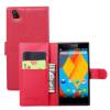 ZTE Blade Vec 4G - Leather Wallet Stand Case Red (OEM)