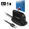 USB Smart Card Reader, Rocketek DOD Military USB Common Access CAC Card Reader Adapter|ID Card/IC Bank Chip Card|Micro SD Card Reader, CAC Card Reader Compatible with Windows XP/Vista/7/8/11, Mac OS