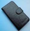 Leather Wallet/Case With Silicone Back Cover for Alcatel One Touch Pixi First 4024D Black (OEM)