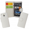 Δερμάτινη Θήκη Πορτοφόλι για HTC One mini Λευκό (OEM)