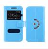 ZTE Blade A450 - Leather Flip Case With Window Sky Blue (ΟΕΜ)