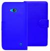 Microsoft Lumia 550 - Leather Wallet Case Blue (OEM)