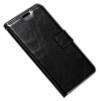 Δερμάτινη θήκη Πορτοφόλι Με Πίσω Κάλυμμα Σιλικόνης για Samsung Galaxy A3 (2017) A320F Μαύρο (OEM)