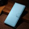 Leather Wallet Stand/Case for Huawei Ascend G6 4G Light Blue (OEM)