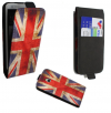 Δερμάτινη Θήκη Flip για HTC One mini Σημαία Αγγλίας (OEM)