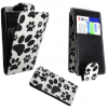 Leather Flip Case for HTC One mini White with Paws (OEM)